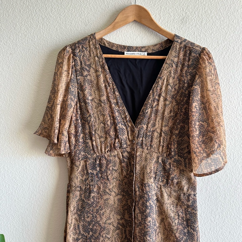 Abercrombie And Fitch Button Down Python Print Dr… - image 3